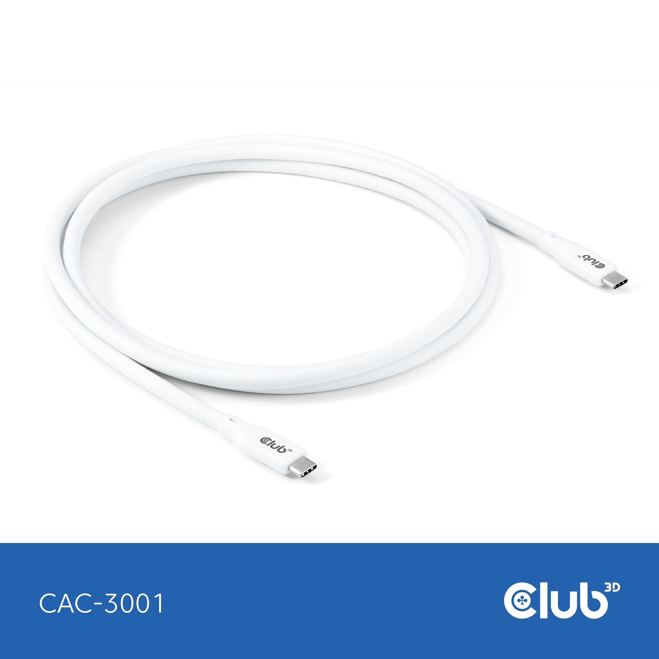 Cable  Club3d Usb C Blanco