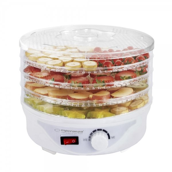 EAN 5901299949825 - Esperanza EKD003 deshidratador de alimentos Transparente, Blanco 250 W imagen 2