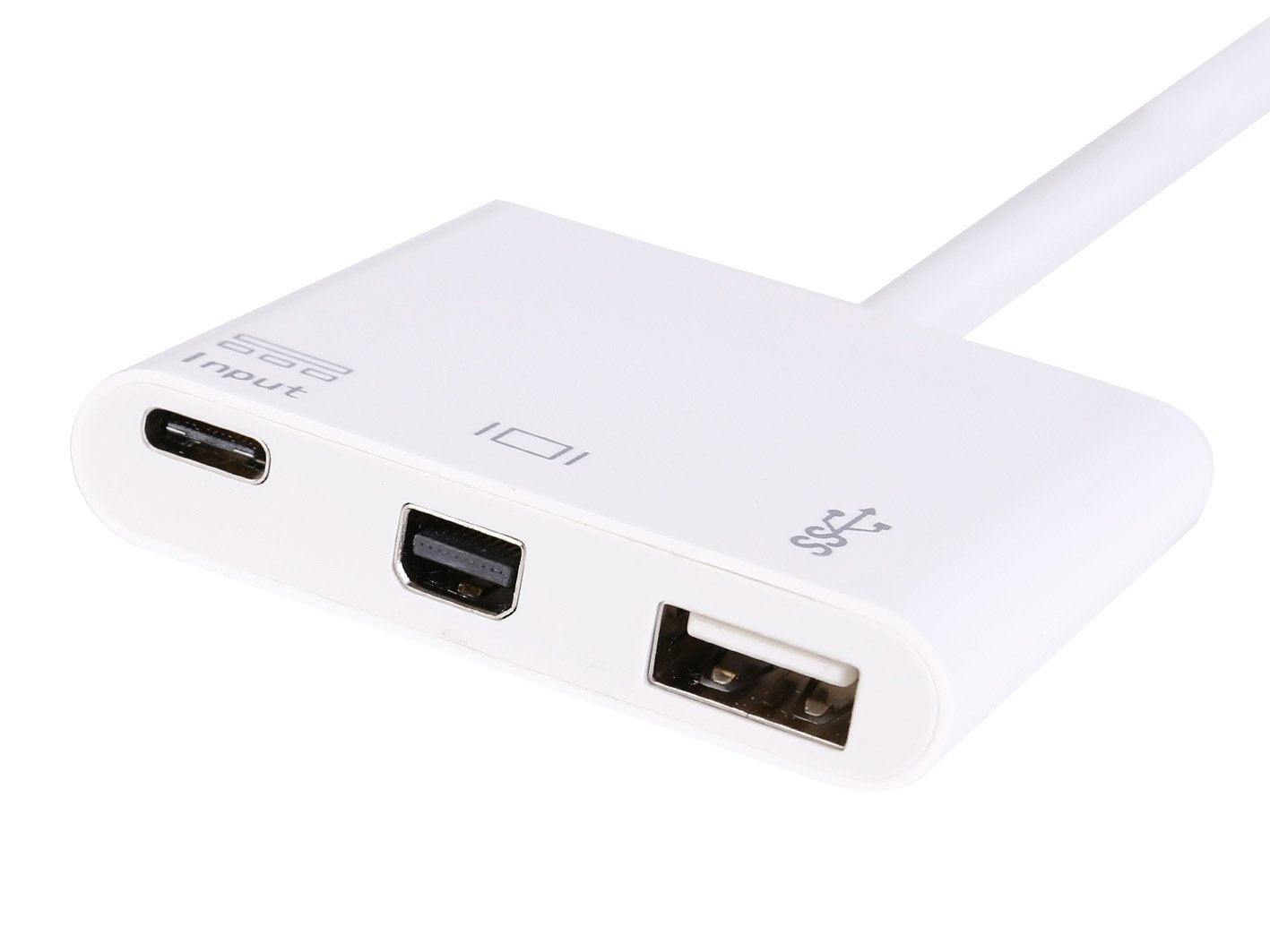 Equip Adaptador 3en1 Usb-C A Mini Displayport + Usb Tipo A 3.0 + Usb-C M/H Blanco 133463