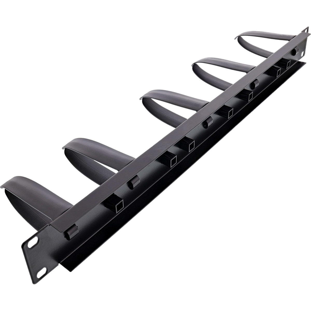 Inline 19110v Organizador De Cables 9 Plastic Brackets Removable, Ral 9005, Negro