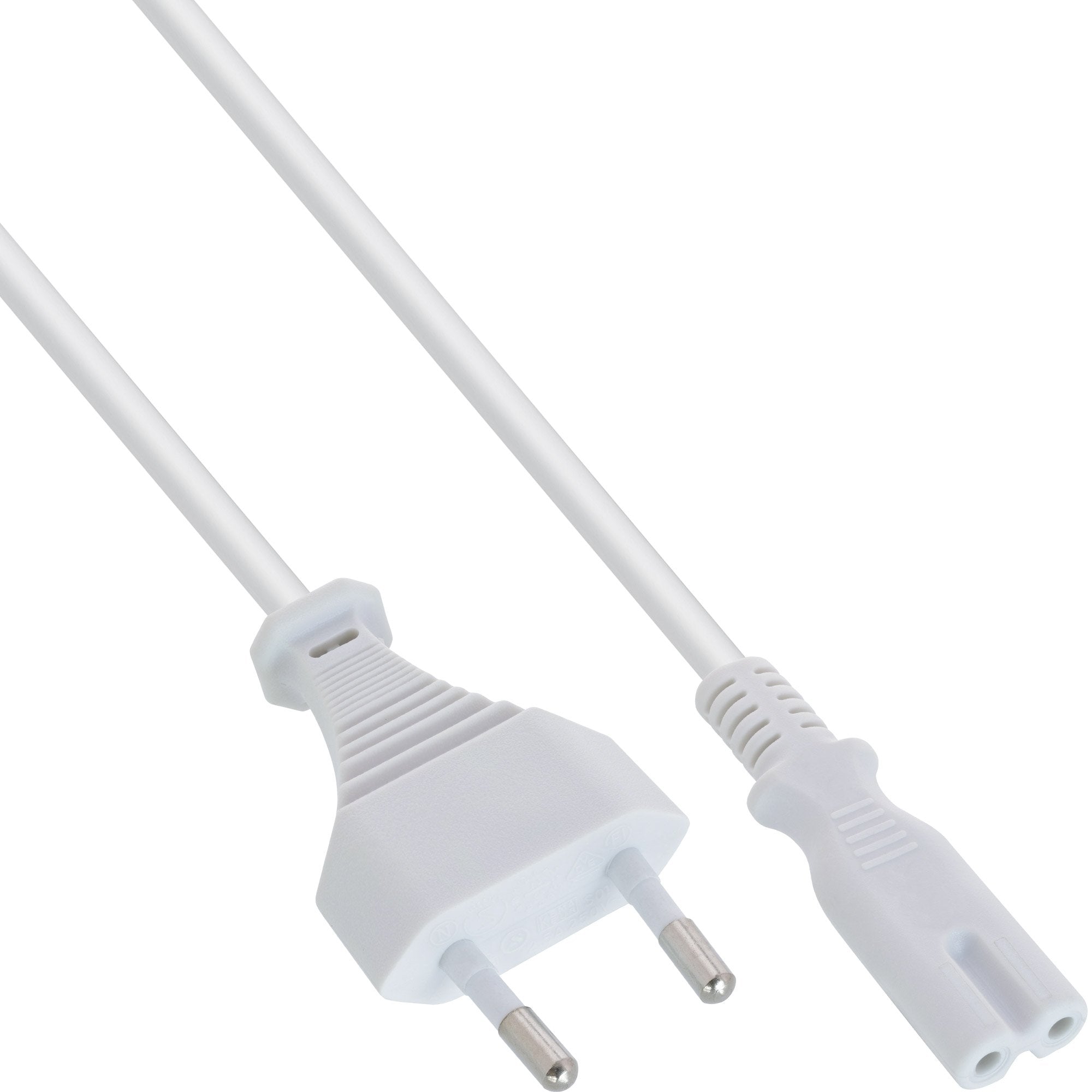 Cable De Alimentación Inline, Conector Euro A Conector Euro8, Blanco, 5,0 M