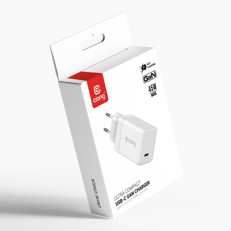 Ladowarka Sieciowa Ultra Compact Gan Usb-C 45w Pd 3.0 Z Pps Biala