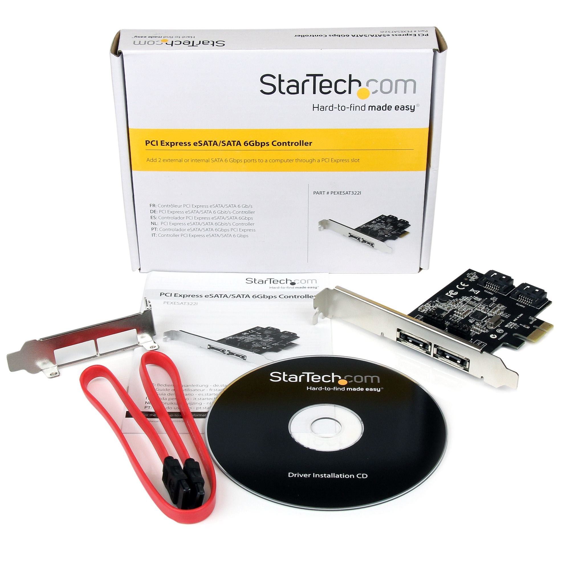 Tarjeta Startech Pexesat322i Pcie X1 Con 2 Puertos Esata