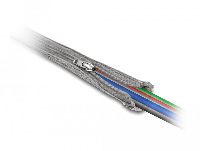 Delock Manga Trenzada Con Cremallera Resistente Al Calor 1 M X 30 Mm Gris
