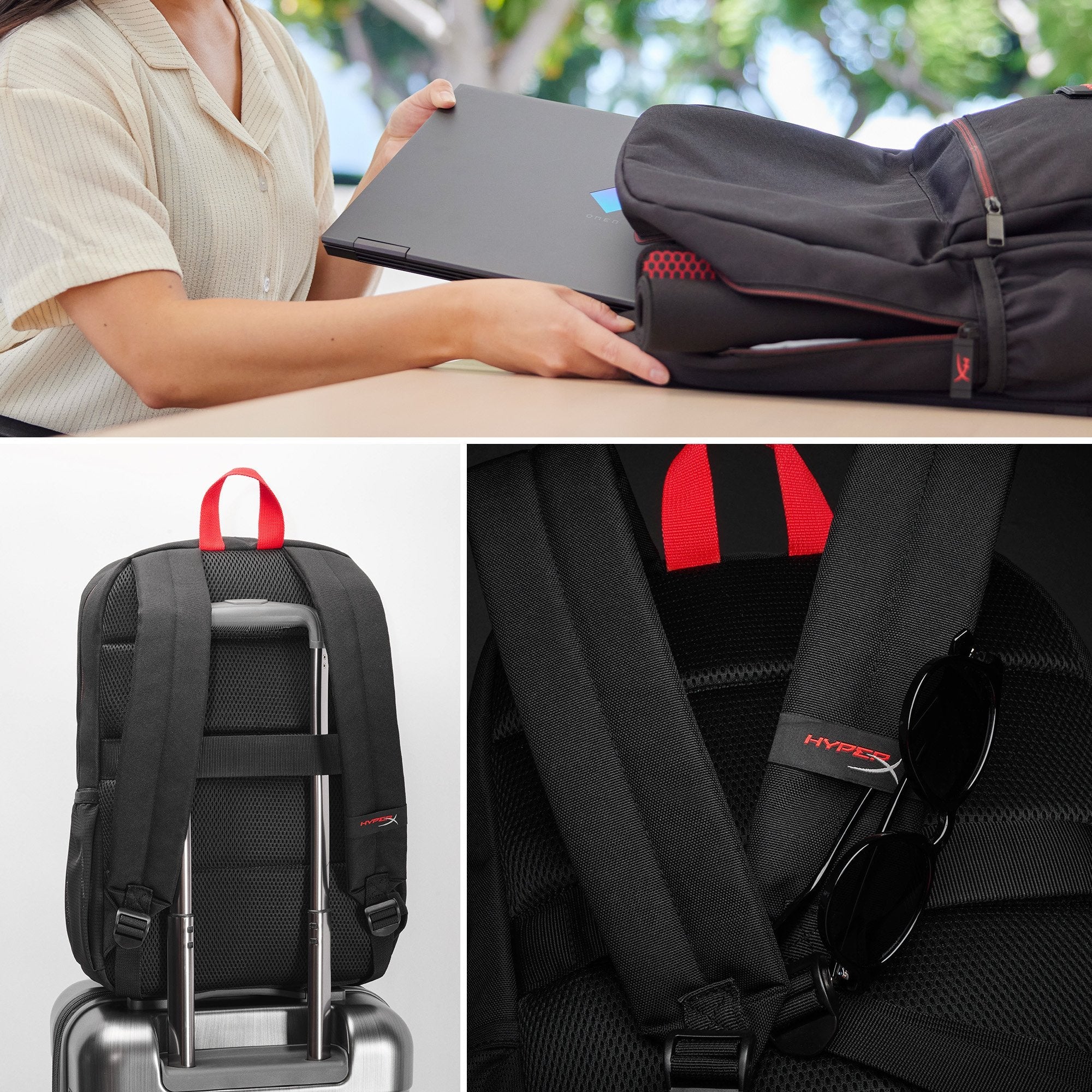 EAN 0197192827147 - HyperX Delta Backpack mochila City backpack Negro, Rojo Espuma de PU, Poliéster imagen 5