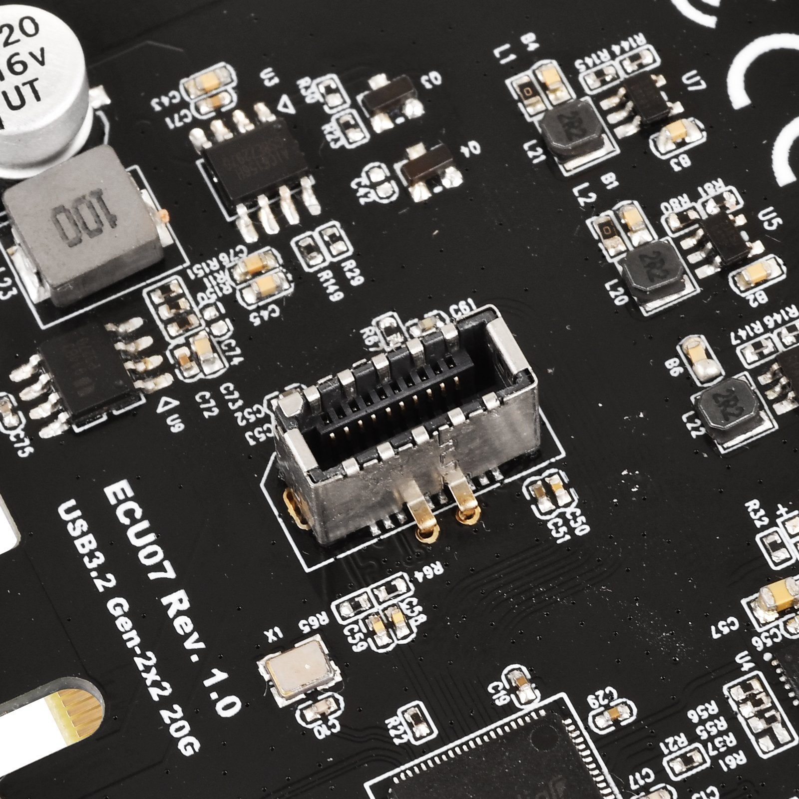 EAN 4710679811444 - Silverstone ECU07 tarjeta y adaptador de interfaz Interno USB 3.2 Gen 2x2 Type-C imagen 6