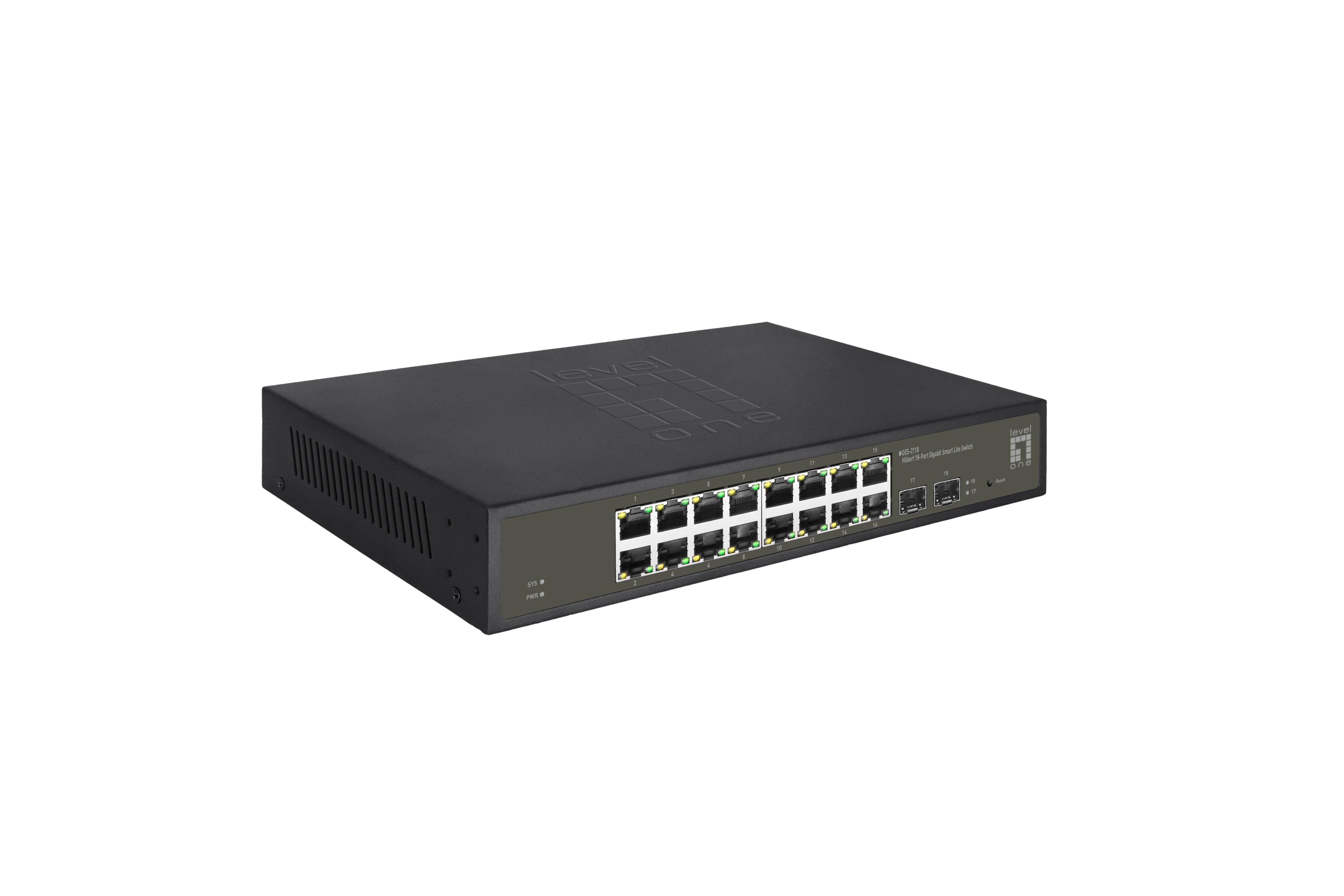 Levelone Switch 16x Ge Ges-2118 2xgsfp 19" 10/100/1000