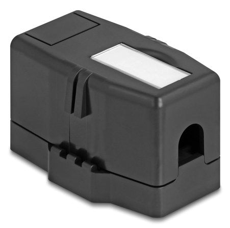Keystone Leergehäuse 1 Port Mit Magnetischer Unterseite, Schwarz