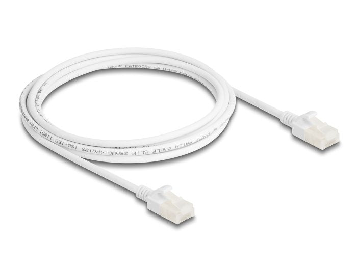 Delock Rj45 Cable De Red Cat.6a Macho A Macho U/Utp Slim 2 M Blanco
