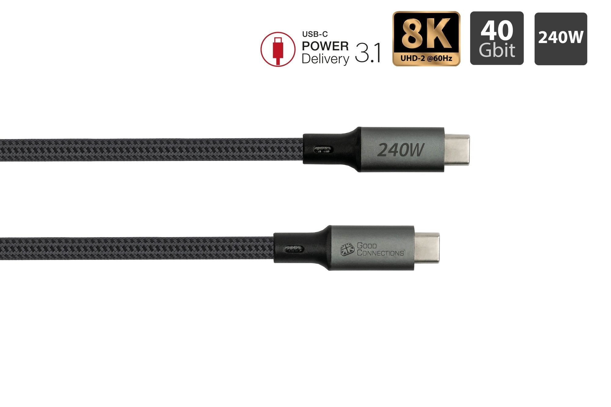 EAN 4014619881413 - Alcasa 2404-TK018A cable USB USB4 Gen 3x2 1,8 m USB C Grafito imagen 3