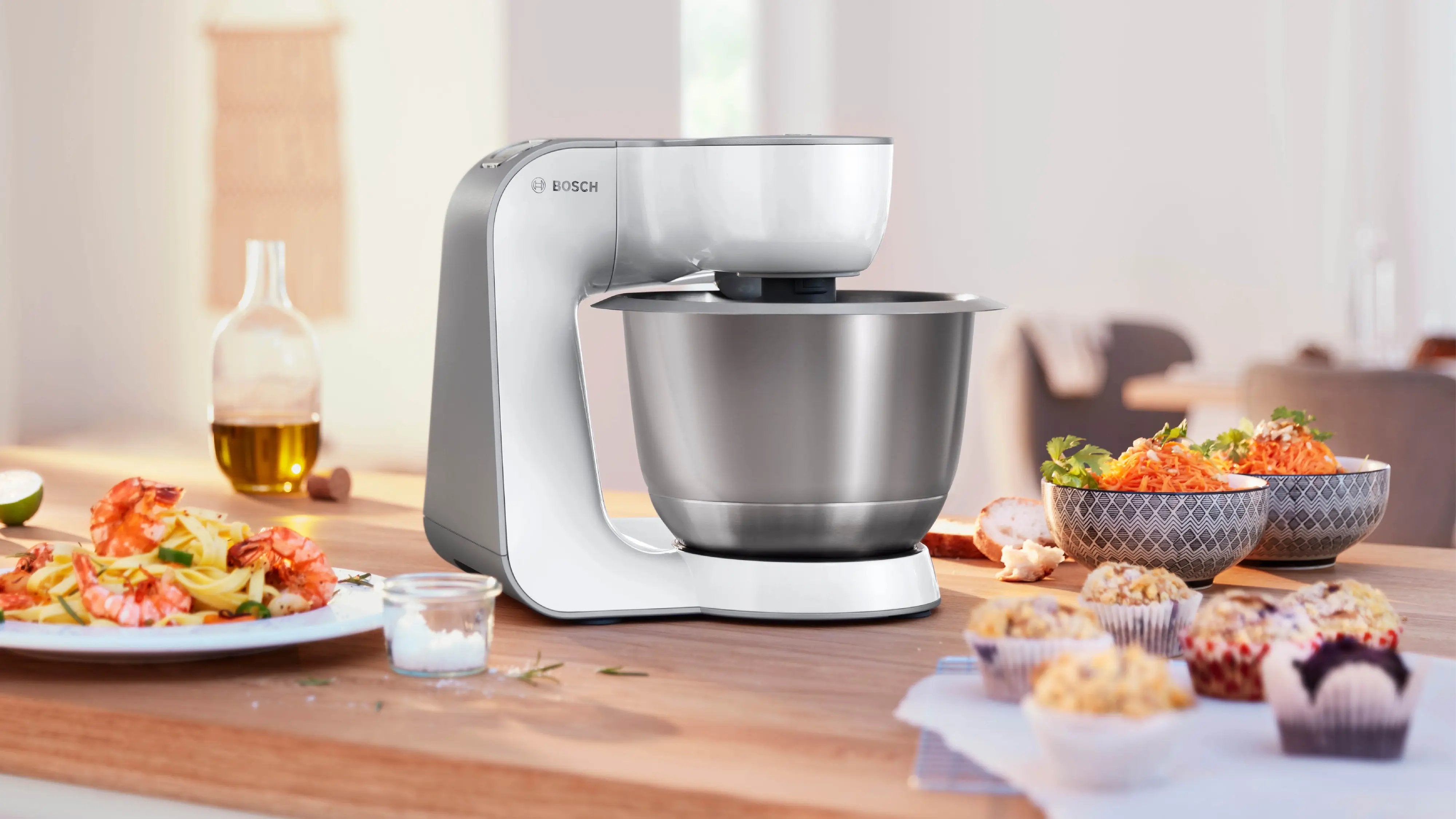 EAN 4242005535811 - Bosch Serie 4 MUM 5 robot de cocina 1000 W 3,9 L Blanco imagen 4