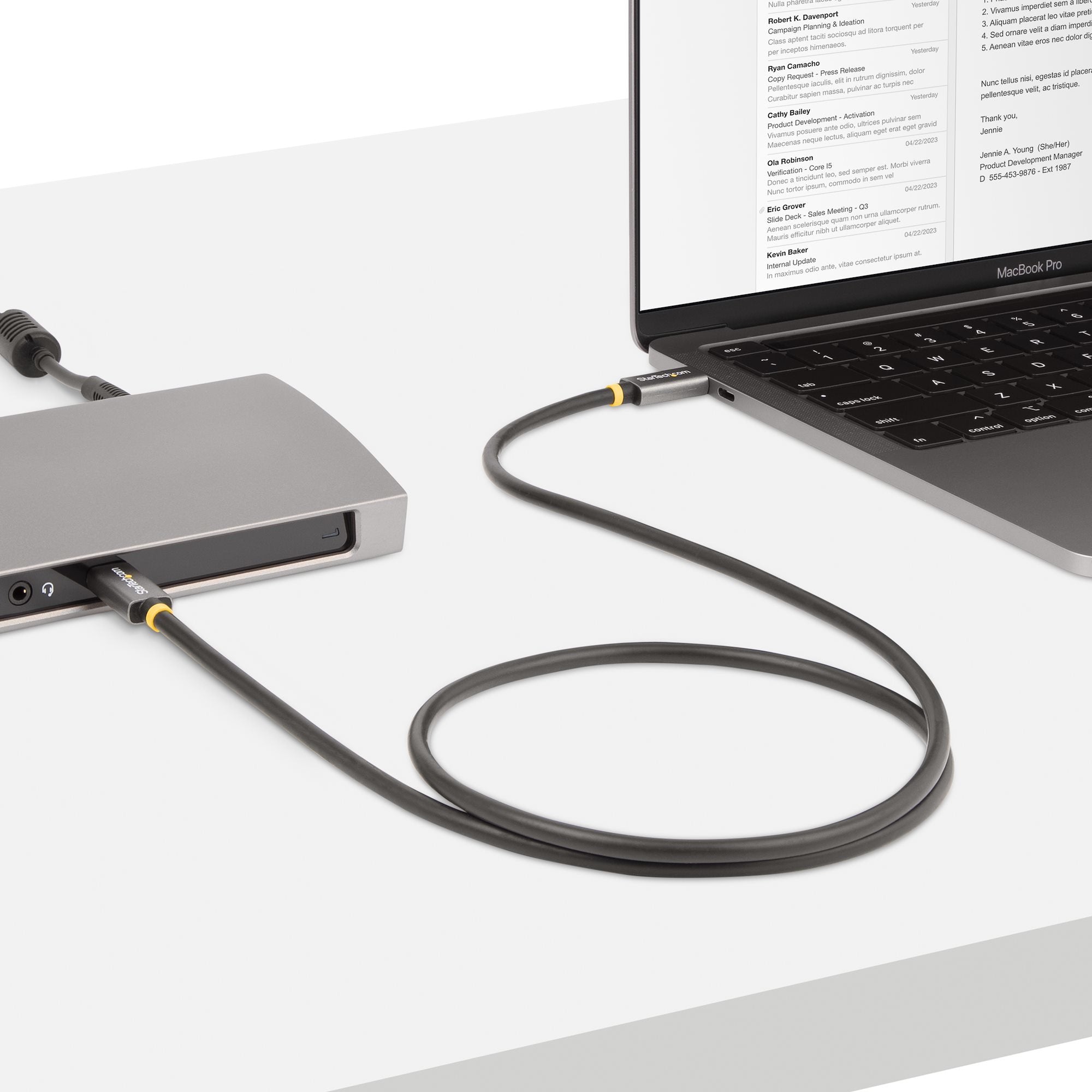 Startech Cable De 1m Usb4 - Cable Usb-C Certificado Por Usb-If 40gbps - Power Delivery Pd 100w 8k 60hz