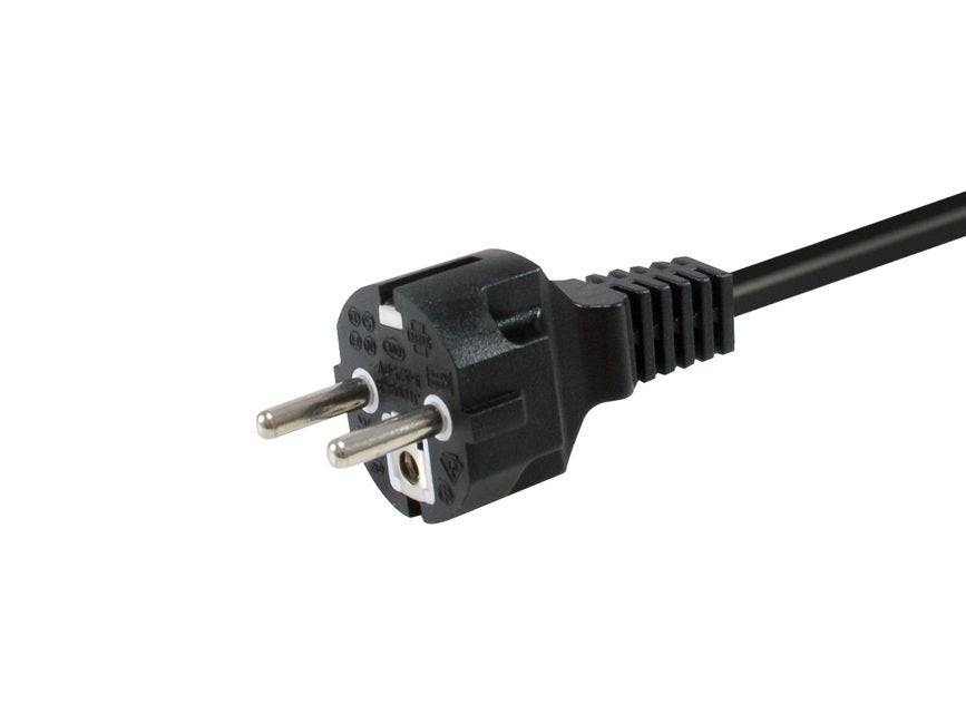 Equip Netzcable Anschl. C18 -> Schukon. 3.00m 180°Gew. Sw