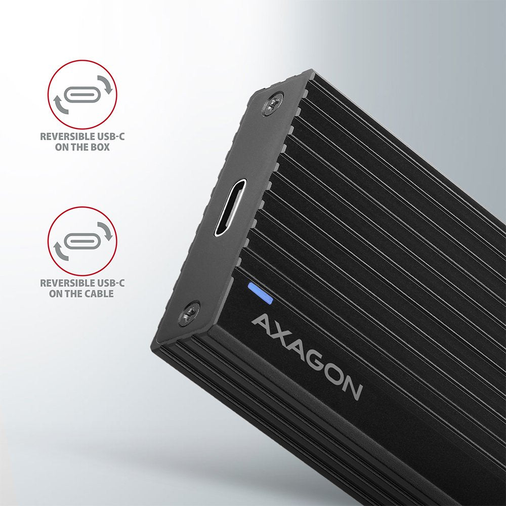 Axagon Gabinete Externo Eem2-Gtr Para Ssd M.2 Usb-C 3.2 Gen 2, Negro