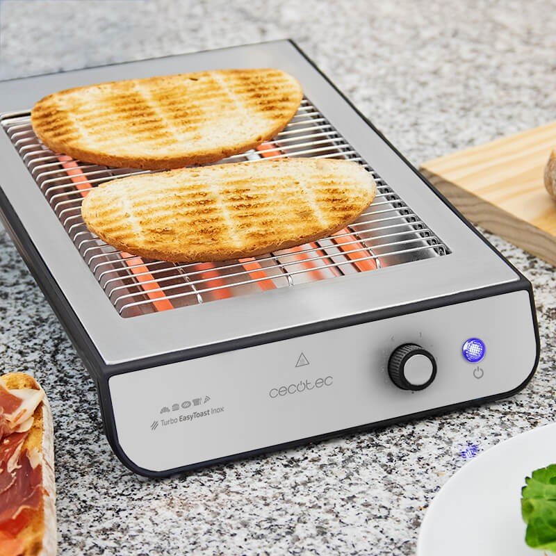 Tostador Cecotec Turbo Easytoast Inox 900w Gris