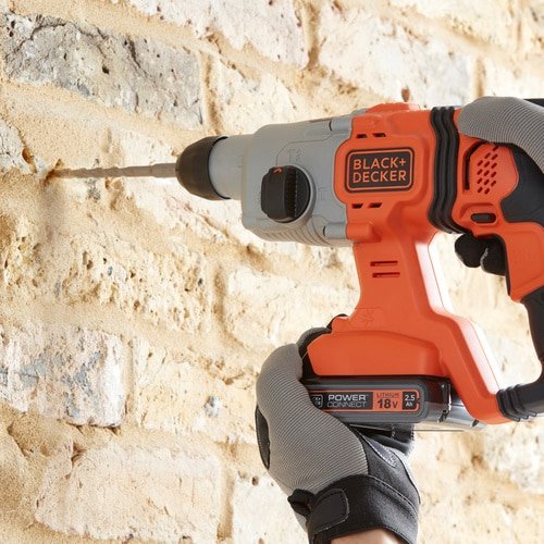 Martillo Combinado Inalámbrico  Black+Decker -Bcd900e2k, 18 Voltios, Martillo Perforador Bcd900e2k-Qw