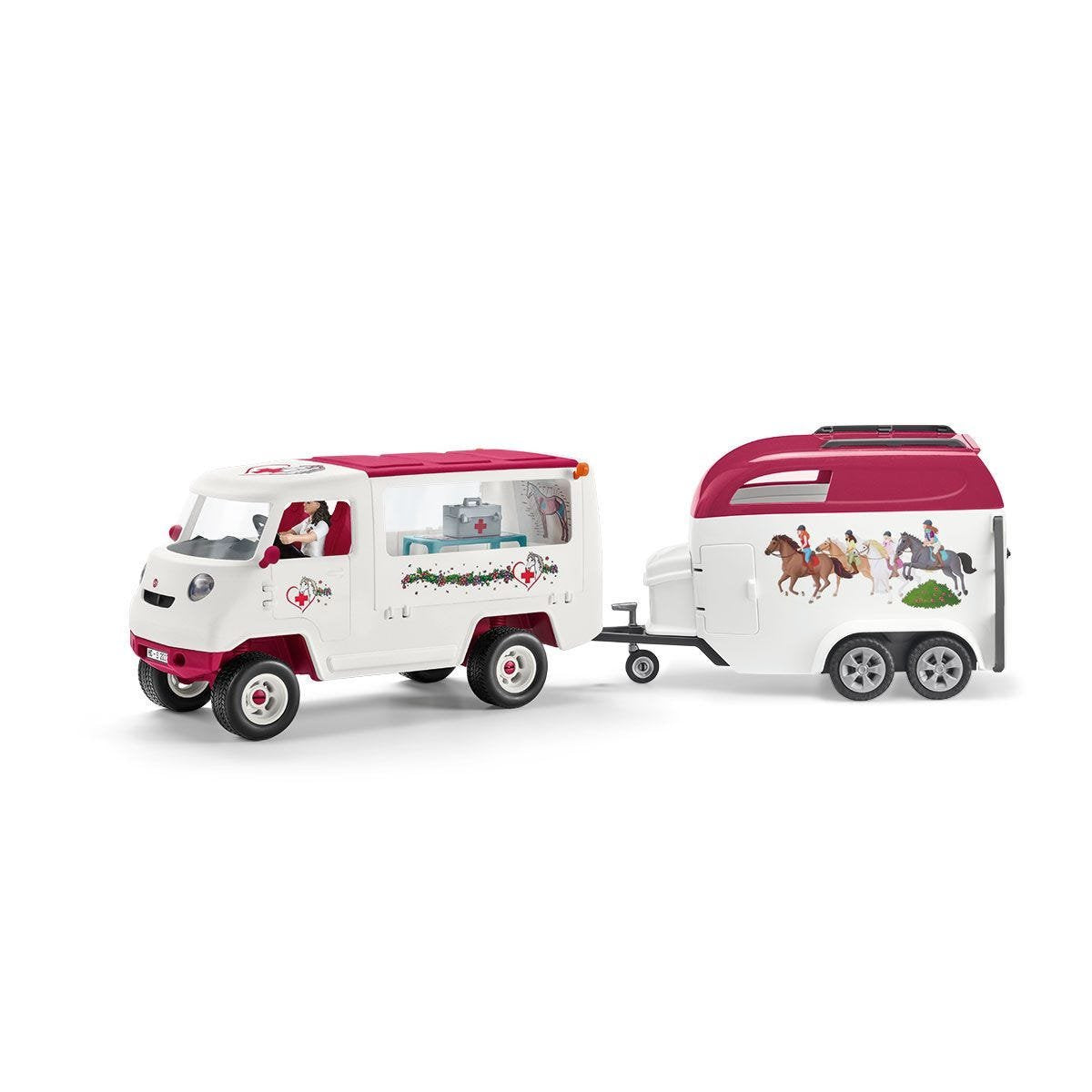 Schleich Horse Club 42439 Veterinaria Móvil Con Potro Hannoveriano