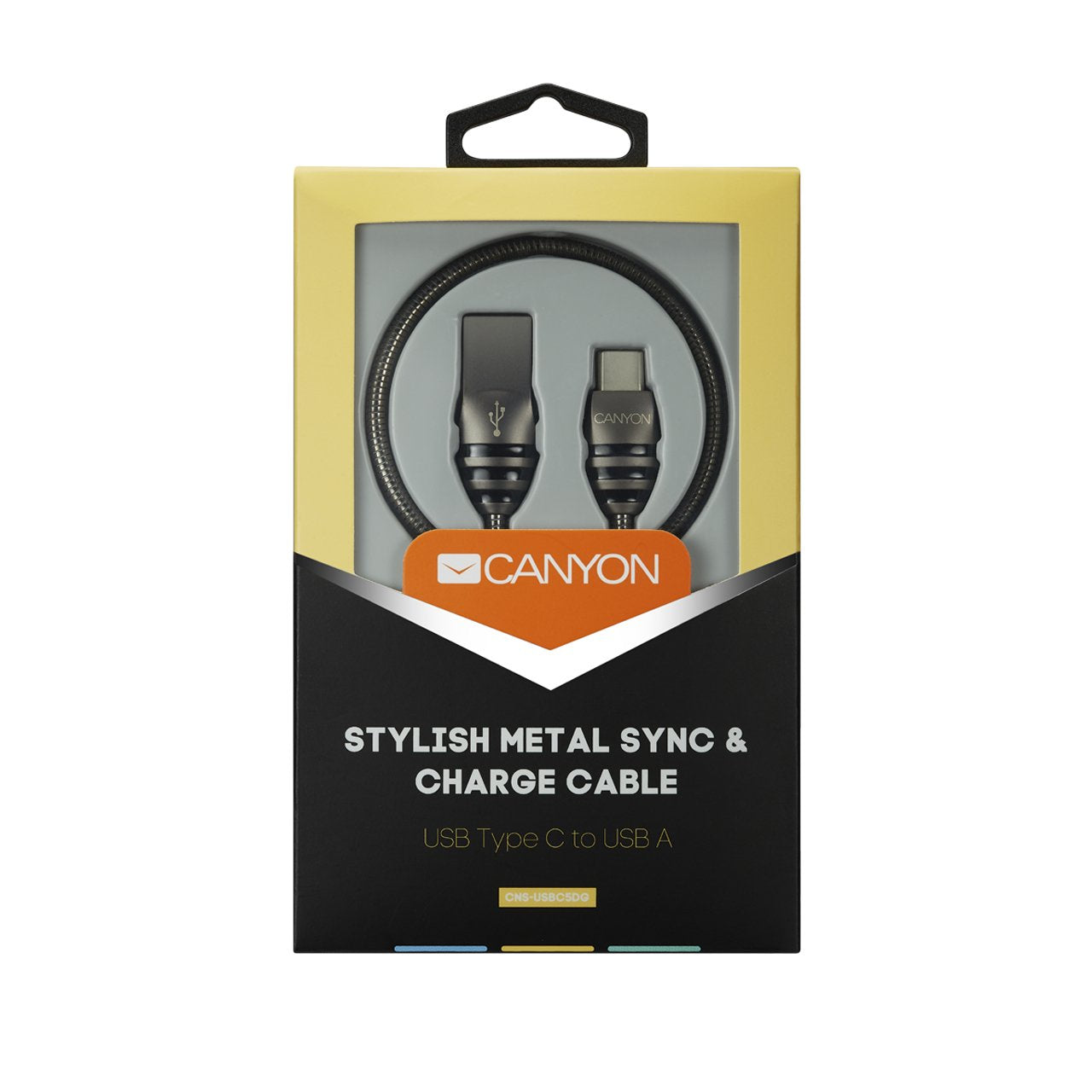 Canyon Cns-Usbc5dg Cable Usb 1 M Usb 2.0 Usb A Usb C Negro, Gris