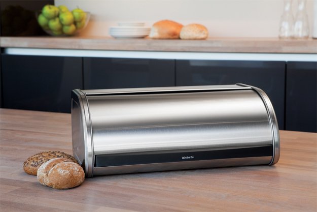 Bandeja Para Pan Con Tapa Enrollable Brabantia Acero Mate
