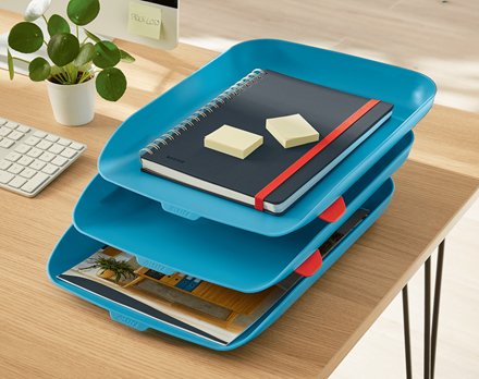 Leitz Bandeja De Sobremesa Cosy A4 Ps Set De 3u Azul Cálma