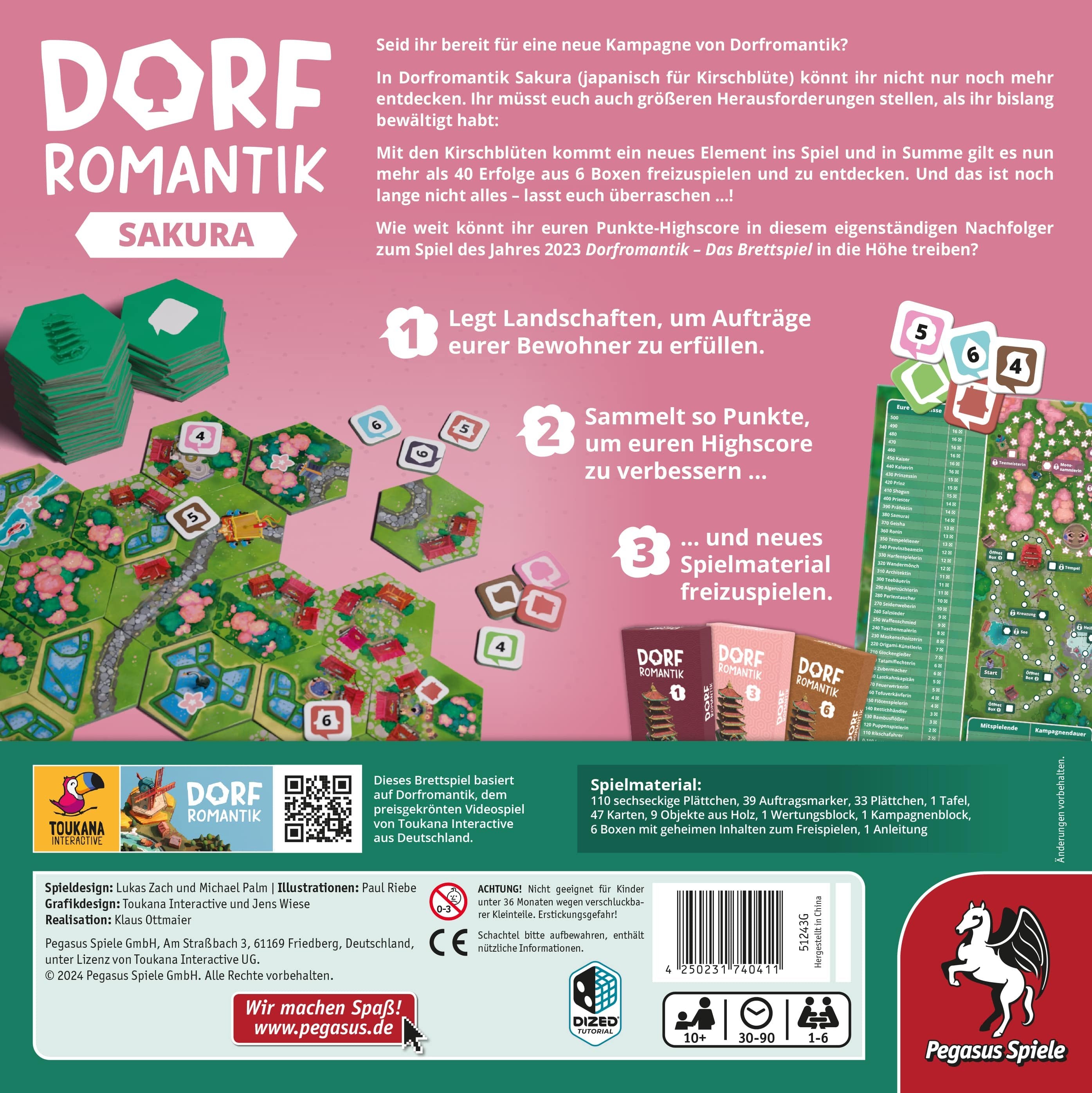 Pegasus Dorfromantik - Sakura, Juego De Mesa 51243g