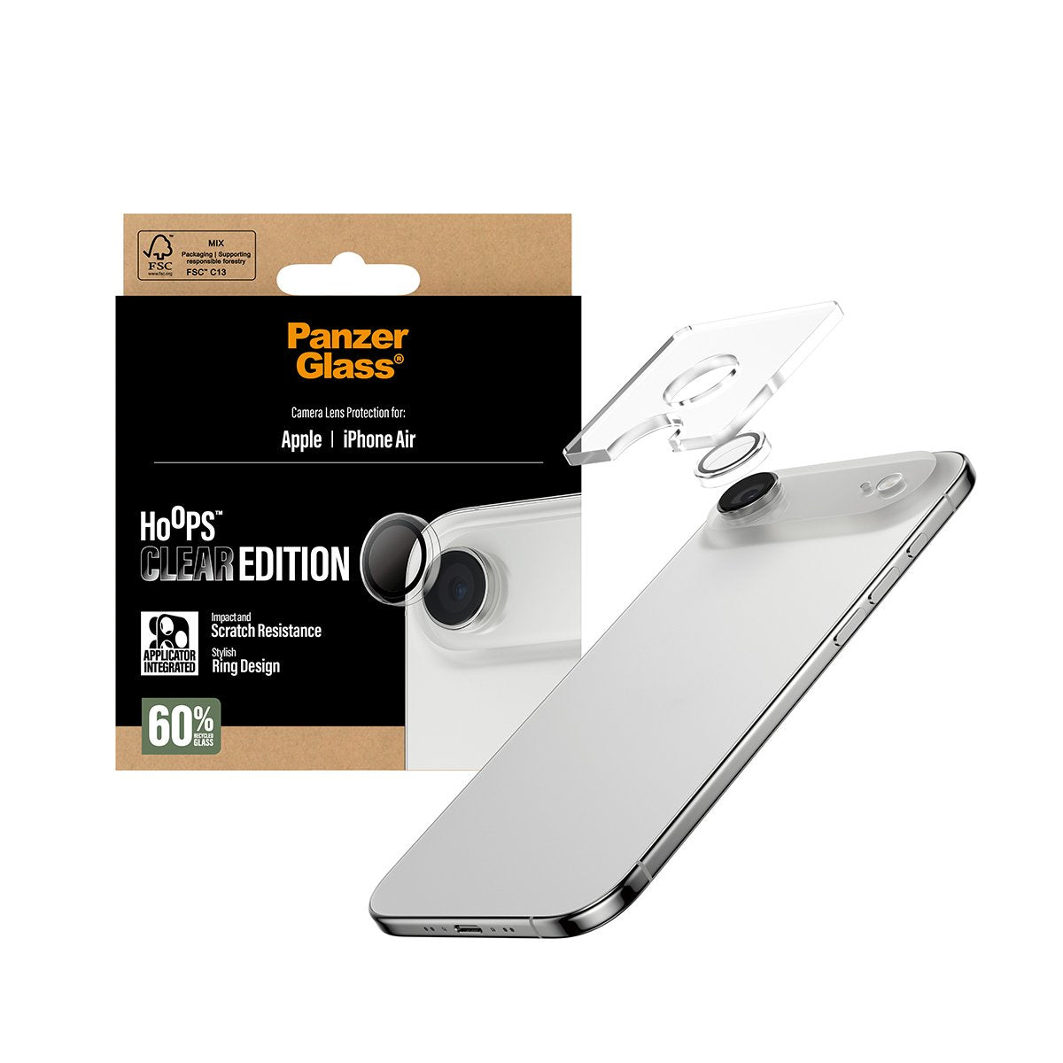 EAN 5715685027871 - PanzerGlass ® Hoops® Camera Lens Protector Transparent iPhone Air Protector de pantalla Apple 1 pieza(s) imagen 5