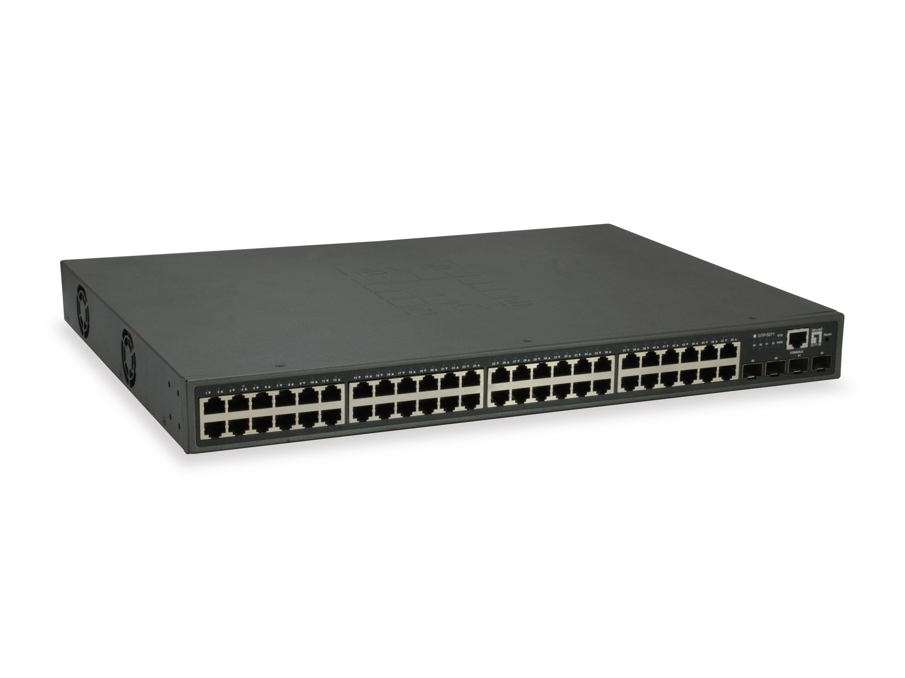 Levelone Switch 52x Ge Gtp-5271      4xgsfp 19" 400w 48xpoe