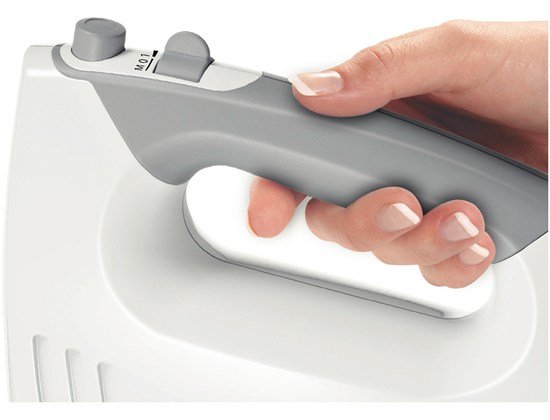 Bosch Home Batidora De Mano Ergomixx Mfq36470 Blanco/Gris, 450 Vatios, Con Pie Mezclador Y Vaso Mfq36470