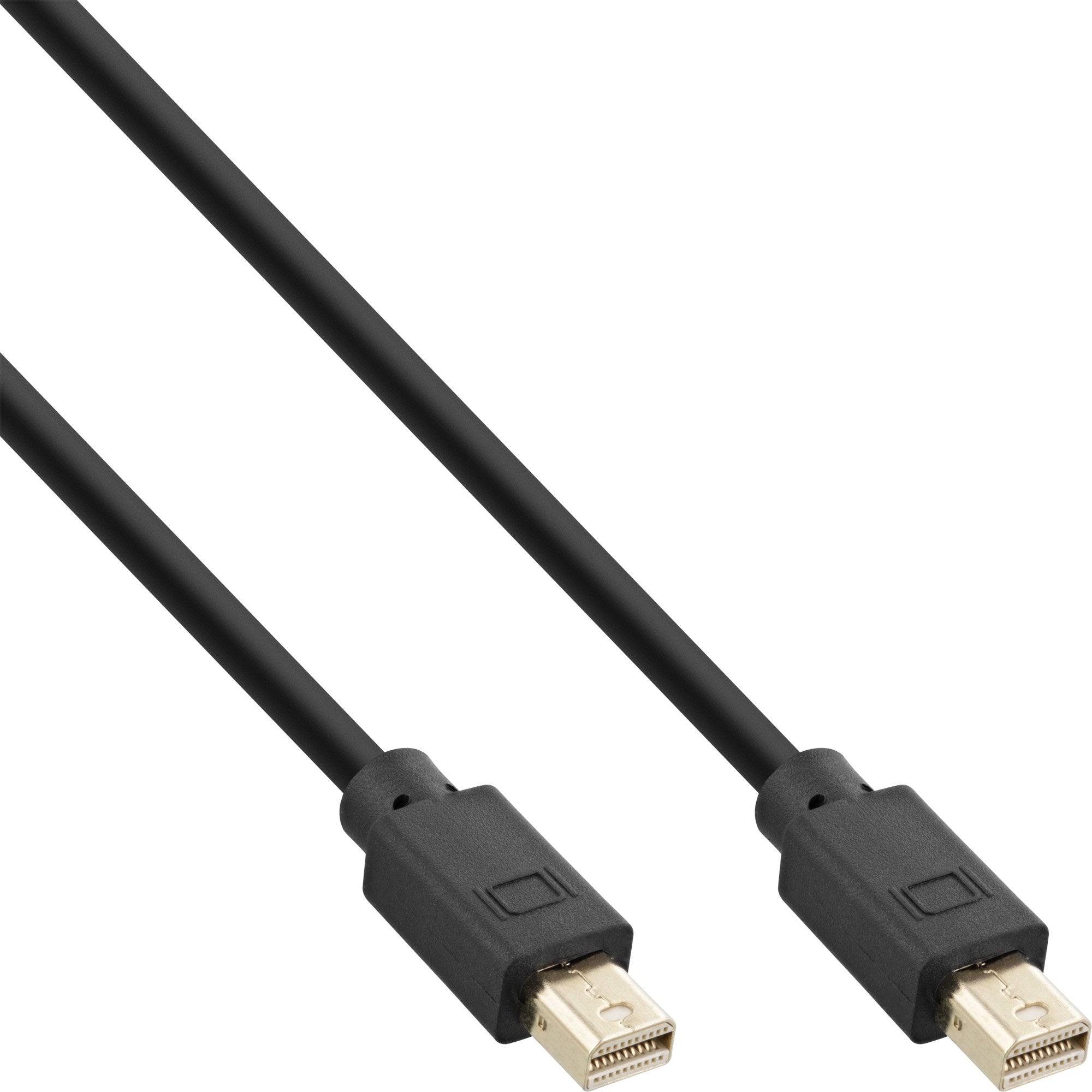 Cable Inline Mini Displayport 1.4 M/M, Negro/Dorado, 2 M