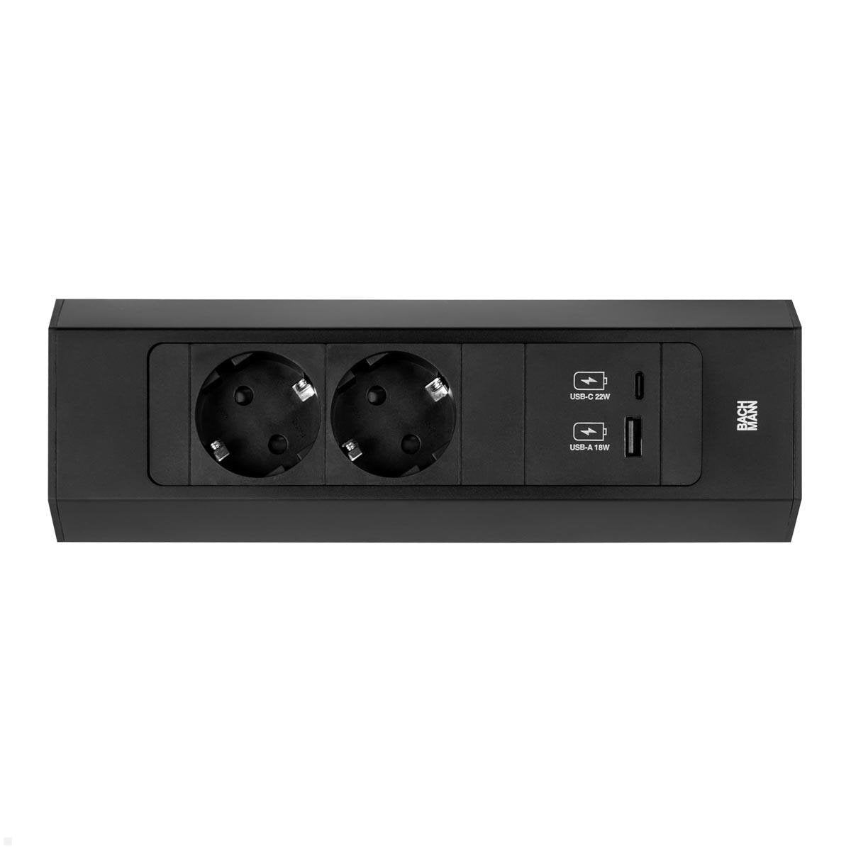 Regleta  Bachmann Casia 2 2xcee7/3 1xusb A/C 22w 2,0m Aeh Sw