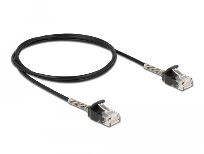Delock Cable Rj45 Stecker Zu Rj45 Stecker Mit Knickschutz Cat.6a 1 M Schwarz