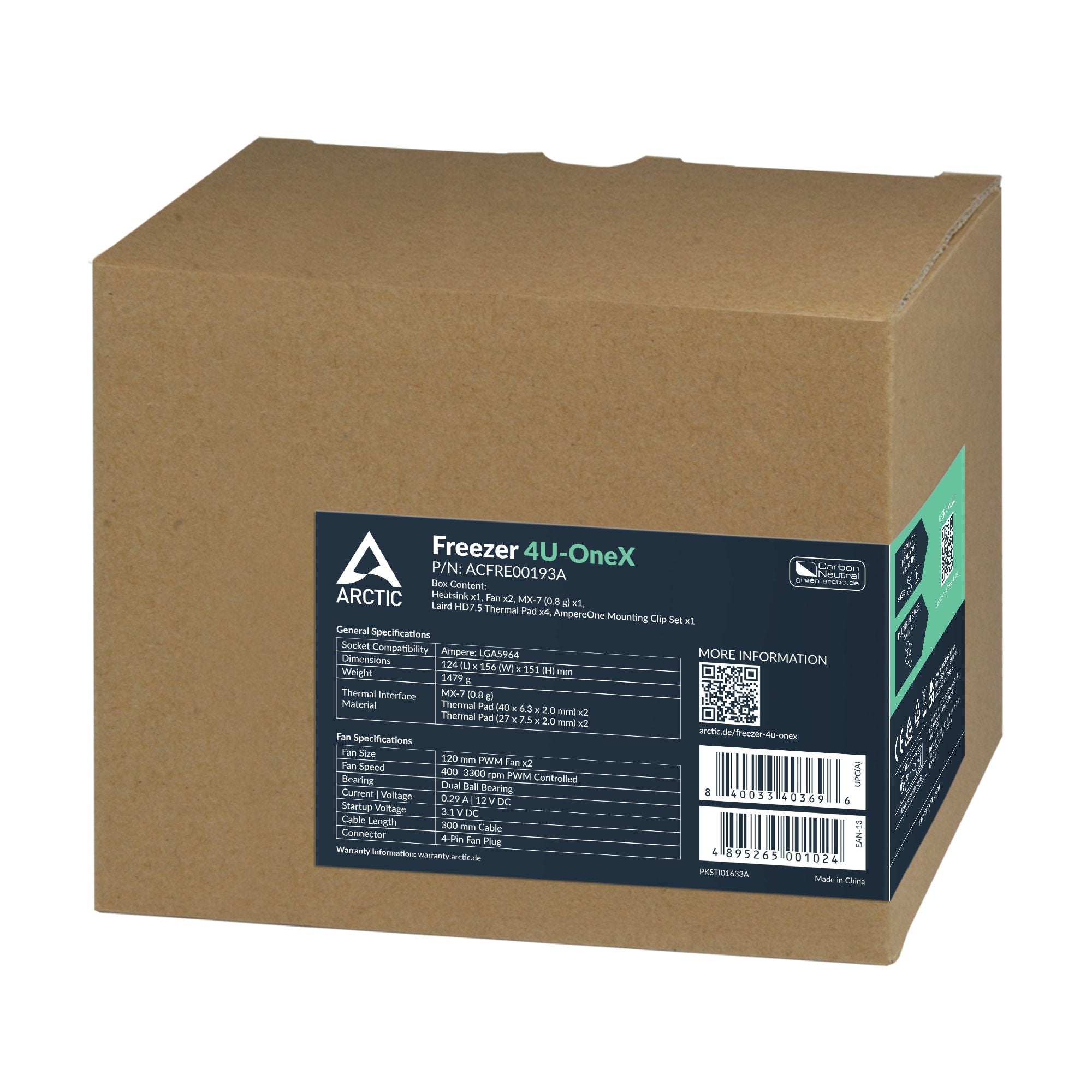 Ventilador Procesador Arctic Freezer 4u-Onex (Negro)