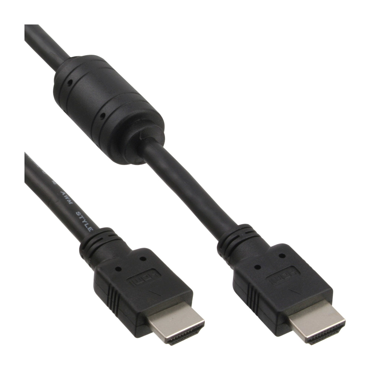 Cable Hdmi Inline Macho + Inductancia De Ferrita Negro 5m
