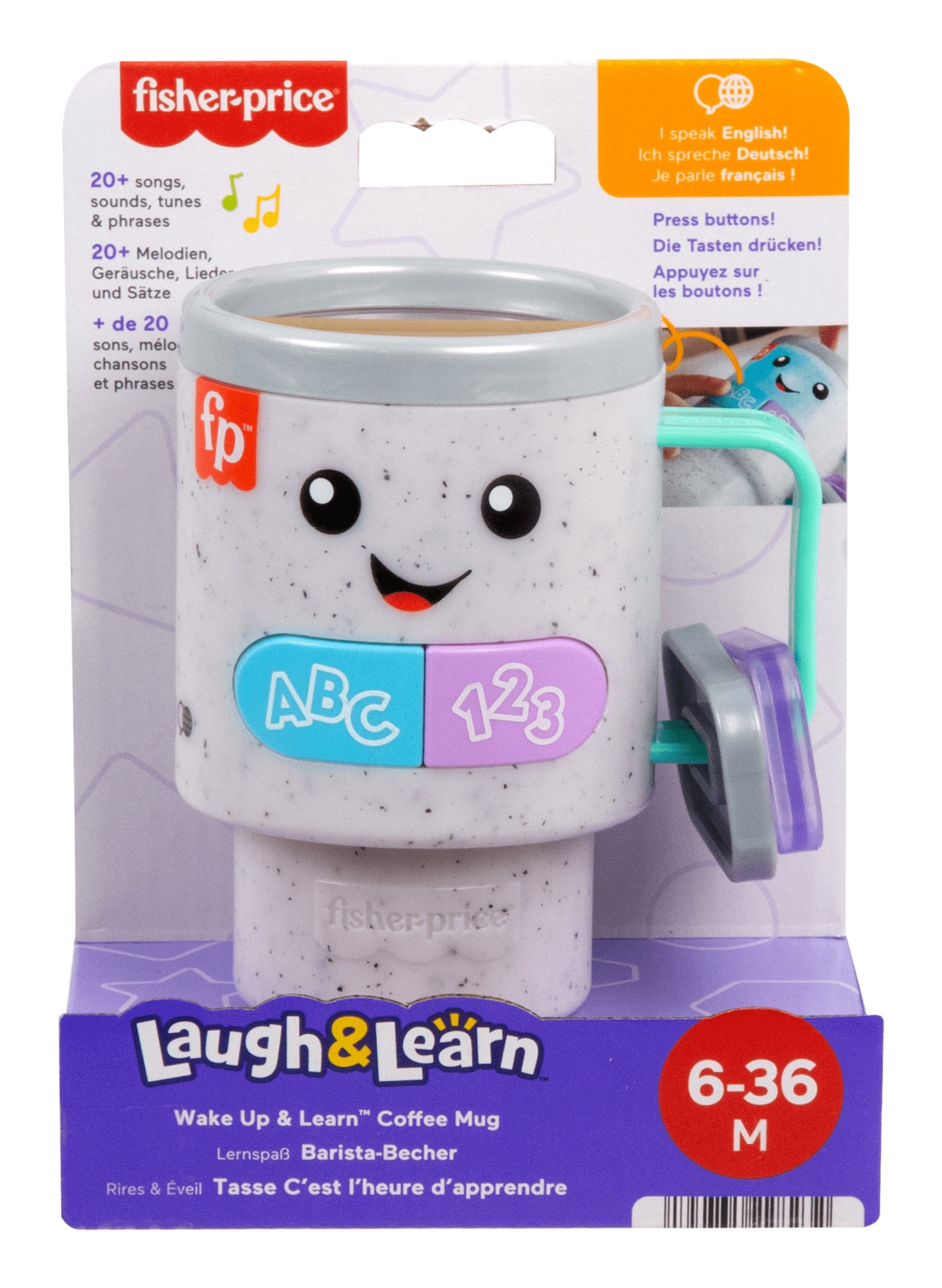 EAN 0194735228232 - Fisher-Price Laugh & Learn Wake Up & Learn Coffee Mug imagen 2
