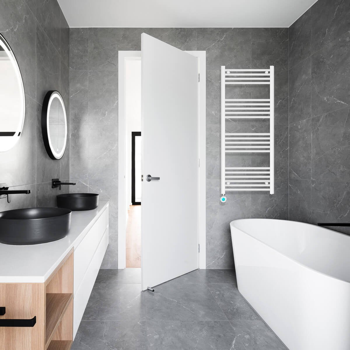 EAN 5608475027154 - Haeger TW-70W.008A secadora eléctrica para toallas 700 W Cromo imagen 2