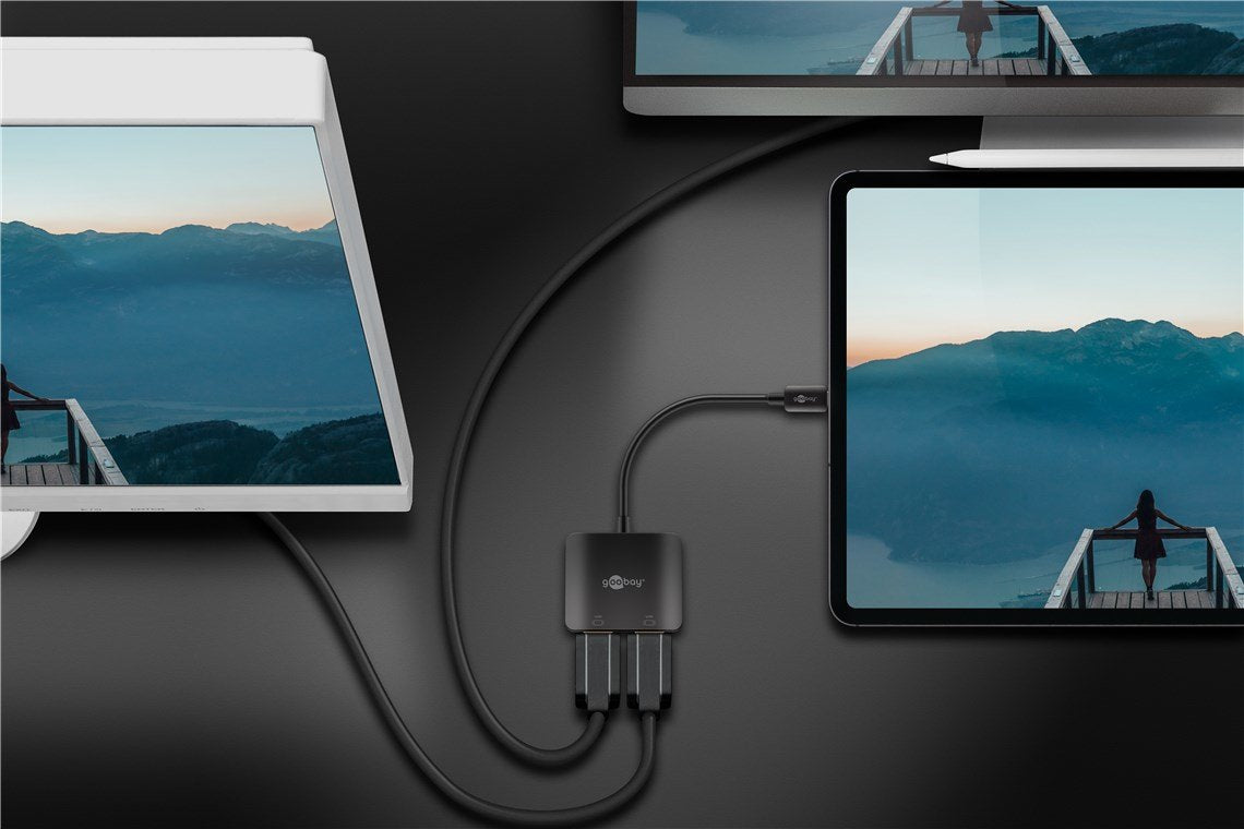 Hub De Vídeo Mst Usb-C Macho A 2 X Hdmi Goobay