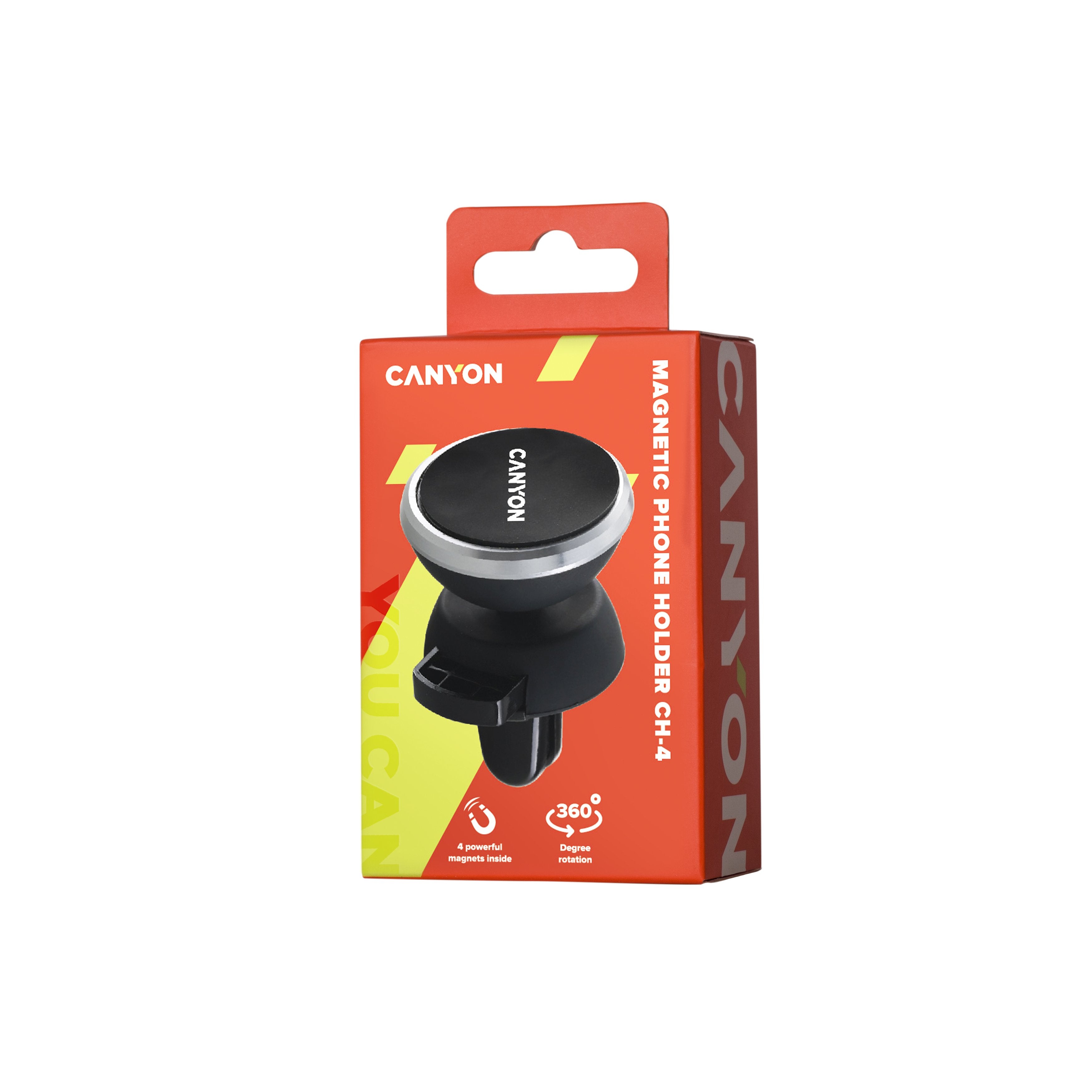 Canyon Car Holder Ch-4 Vent Magnetic Black