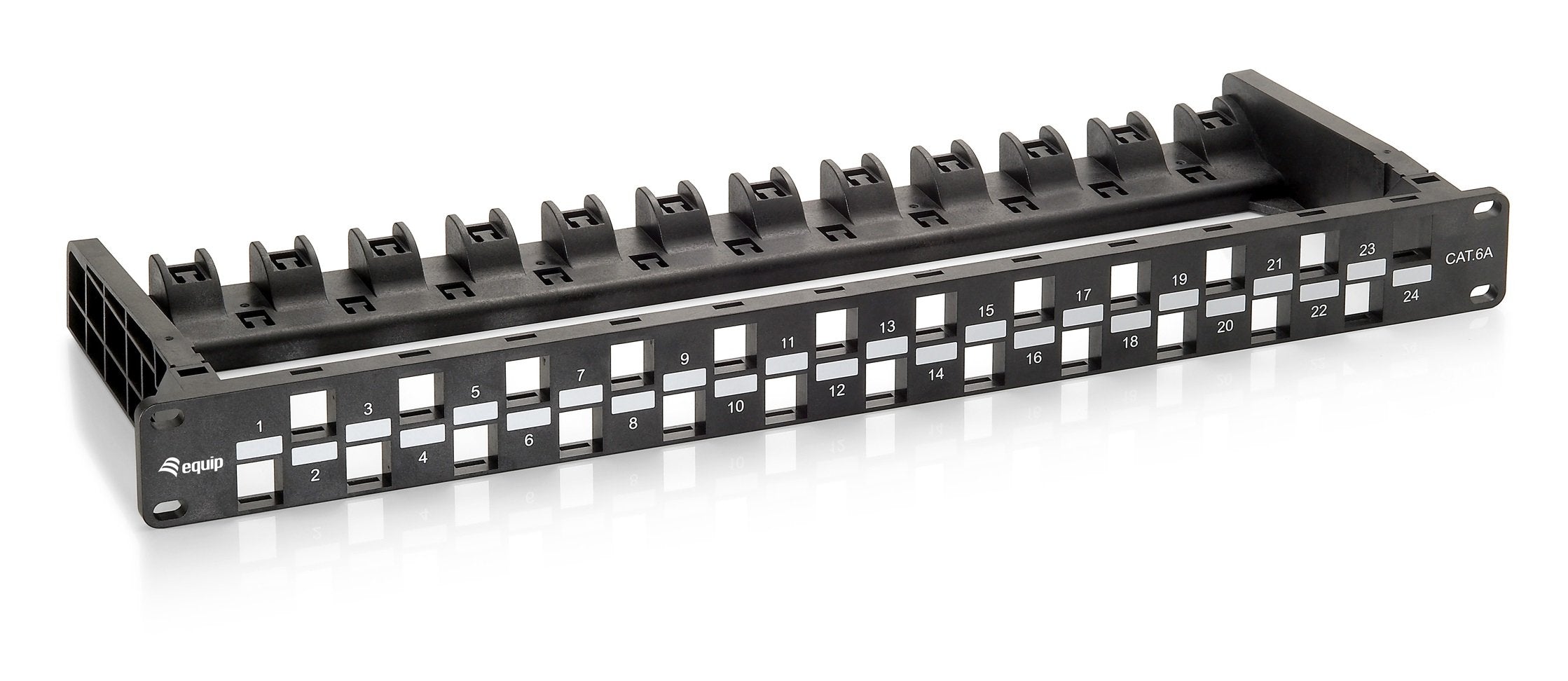 Patch Panel Vacio Cat.6a 24 Puertos Keystone 1u