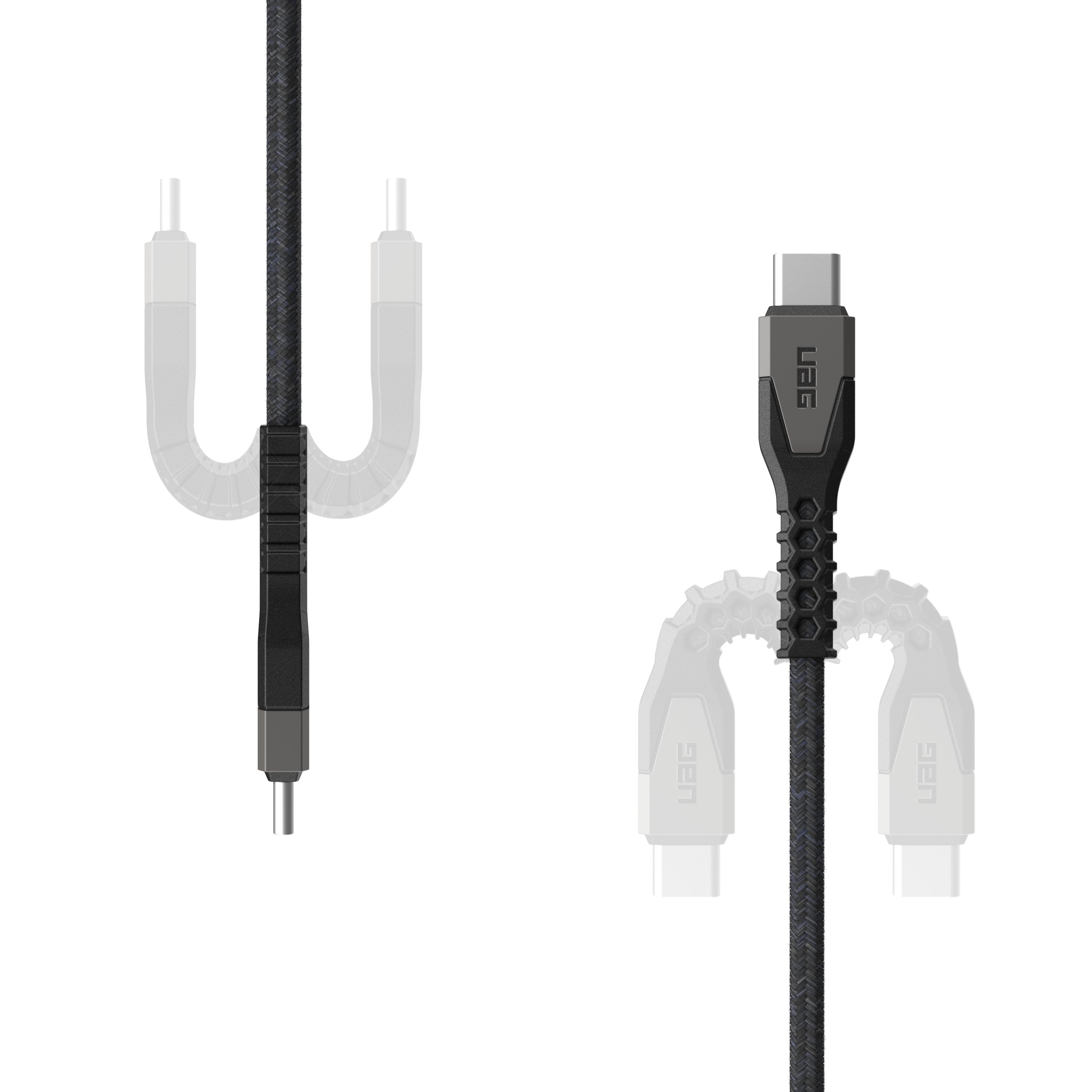 Urban Armor Gear Kevlar Cable Usb 1,5 M Usb 2.0 Usb C Negro, Gris