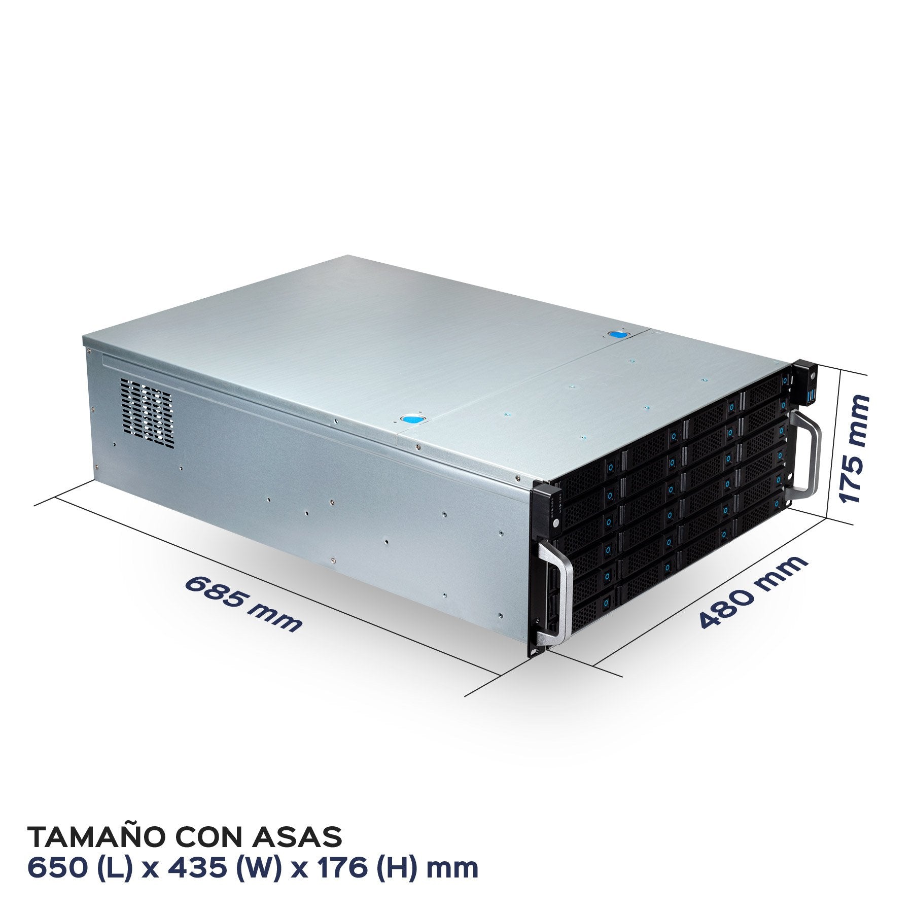 EAN 6940533545064 - UNYKAch 80.40.24 carcasa de ordenador Estante Negro, Plata imagen 9