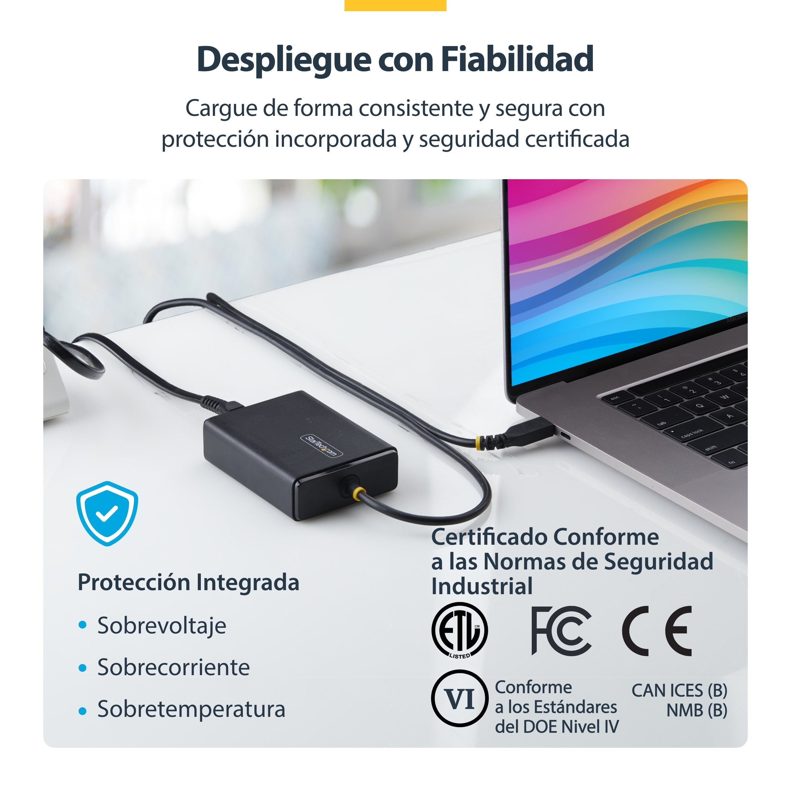 EAN 0065030922029 - StarTech.com 1100LE-USB-C-CHARGER adaptador e inversor de corriente Interior Negro imagen 10