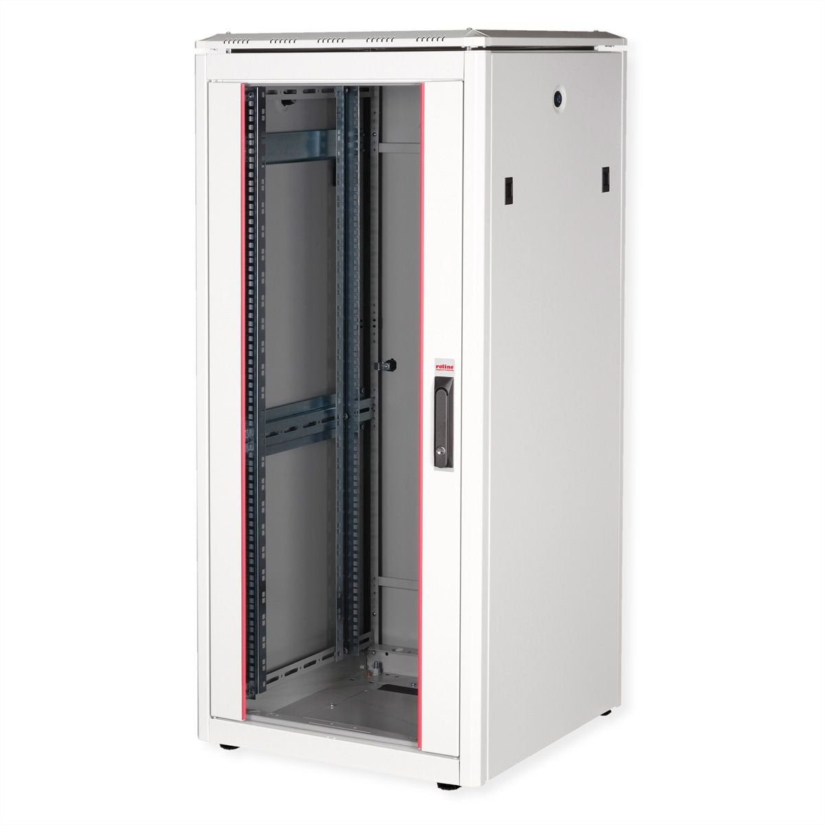 Roline 19-Zoll Netzwerkschrank Pro 26 He, 600x600 Bxt Glastr Grau