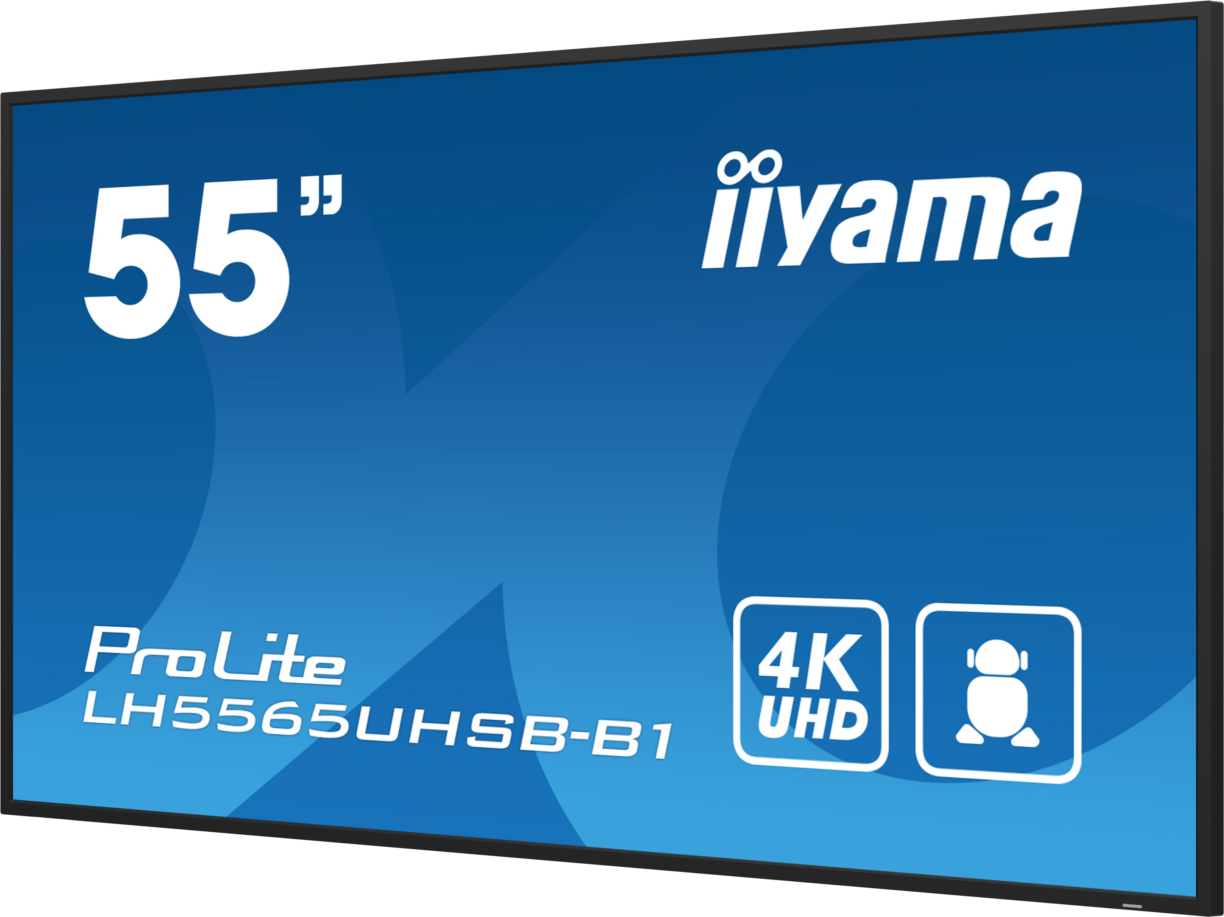 EAN 4948570123575 - iiyama LH5565UHSB-B1 pantalla de señalización Diseño de quiosco 138,7 cm (54.6") LED Wifi 800 cd / m² 4K  imagen 7