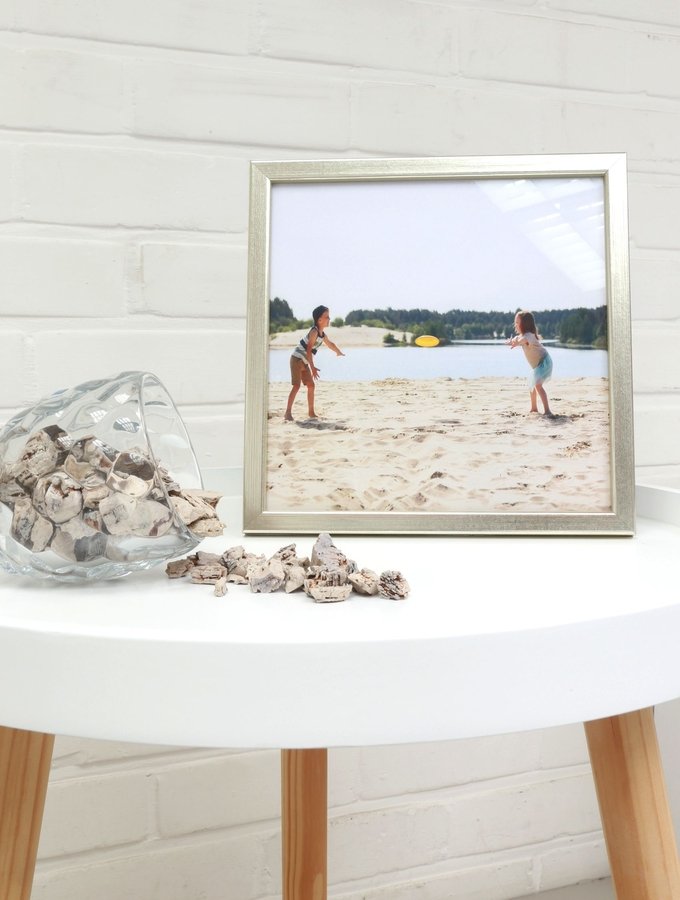 Deknudt S41jd1             30x30 Holz Silber, Schmale Leiste