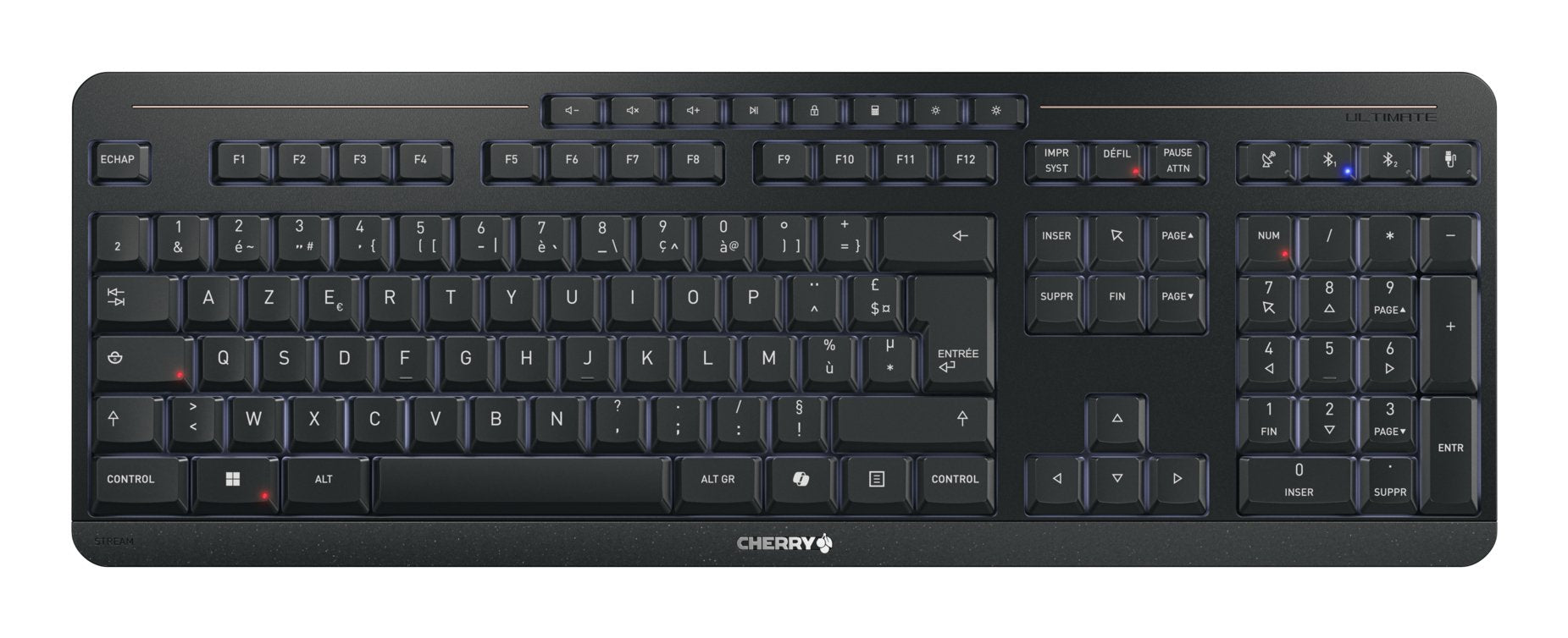 Cherry Stream Ultimate - Desktop Set - Wireless - Azerty - Black