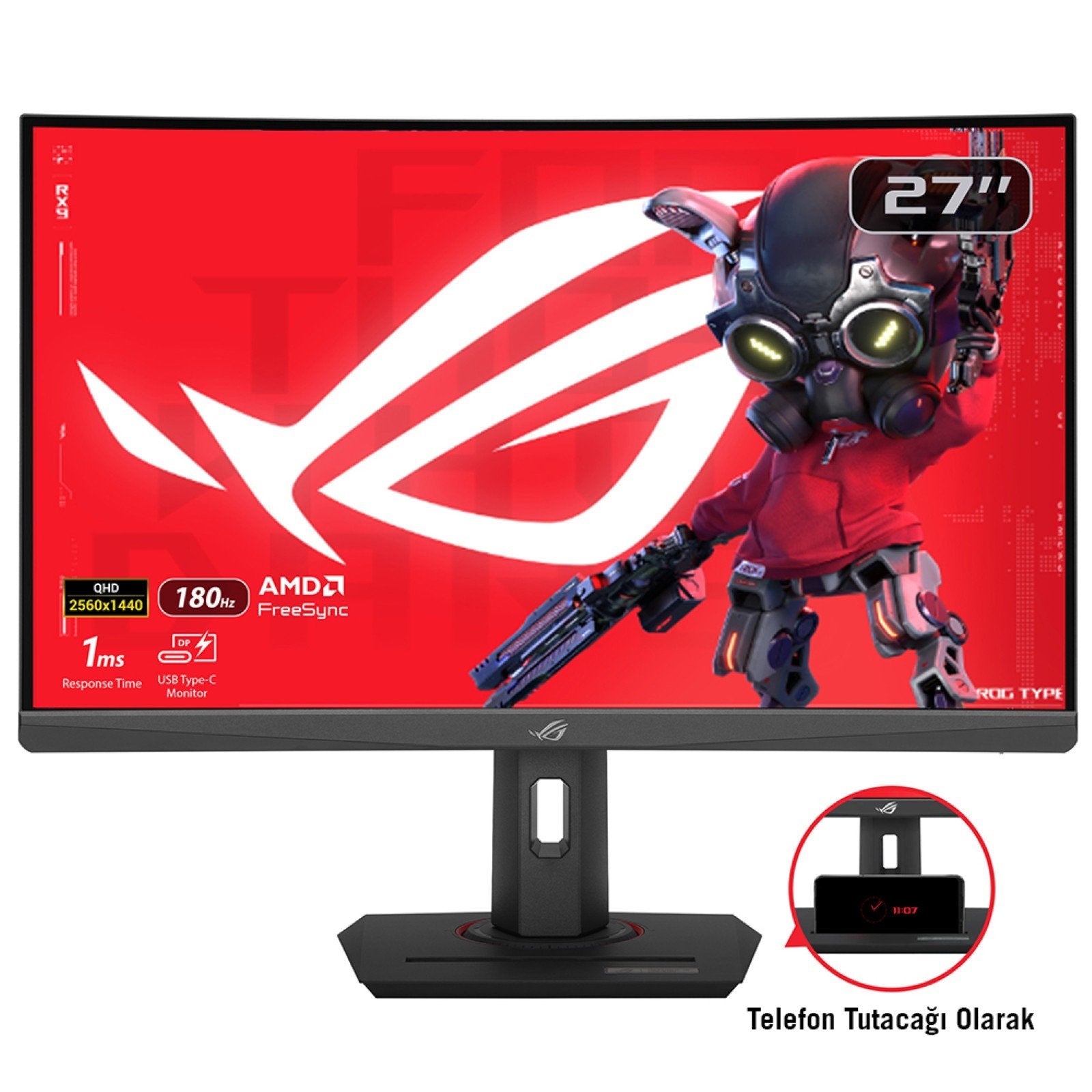 EAN 4711387400265 - ASUS XG27WCS pantalla para PC 68,6 cm (27") 2560 x 1440 Pixeles Wide Quad HD Negro imagen 1