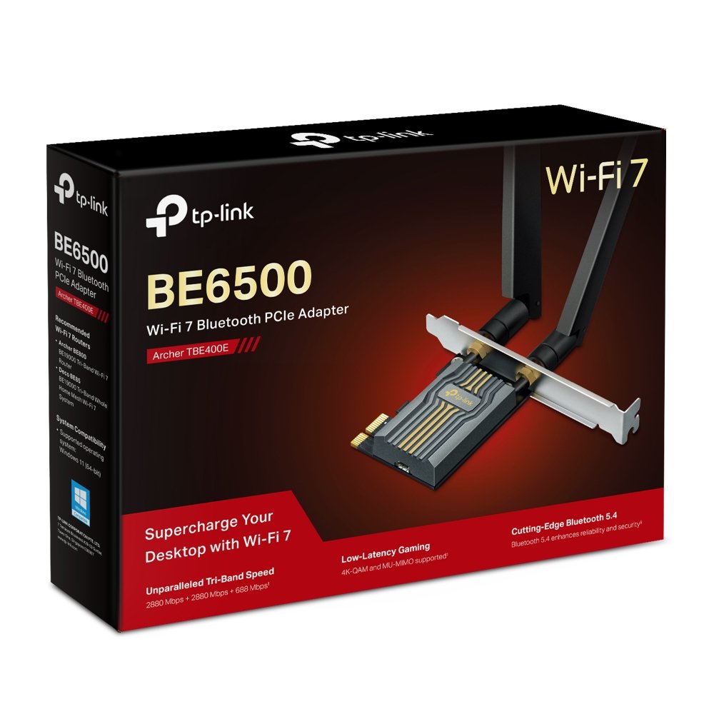 Wrl Adapter 6500mbps Wi-Fi 7/Archer Tbe400e Tp-Link