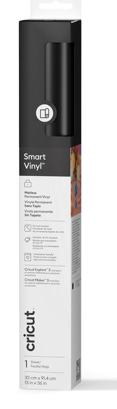 Cricut 2011314 Vinilo Adhesivo Permanente Negro Mate