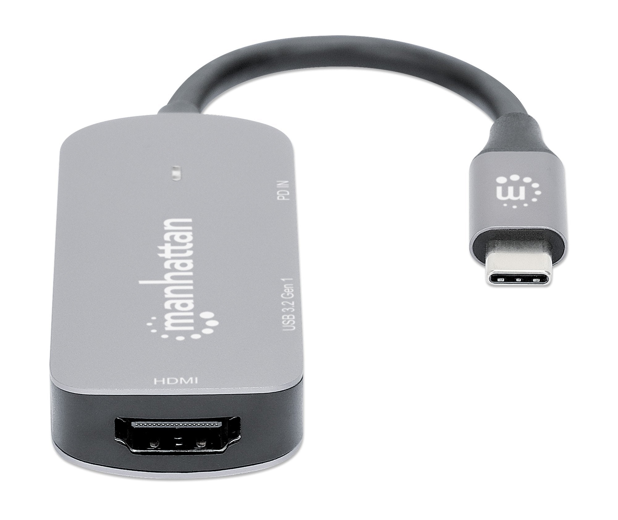Manhattan 190299 Base Para Portátil Y Replicador De Puertos Alámbrico Usb 3.2 Gen 1 (3.1 Gen 1) Type-C Plata