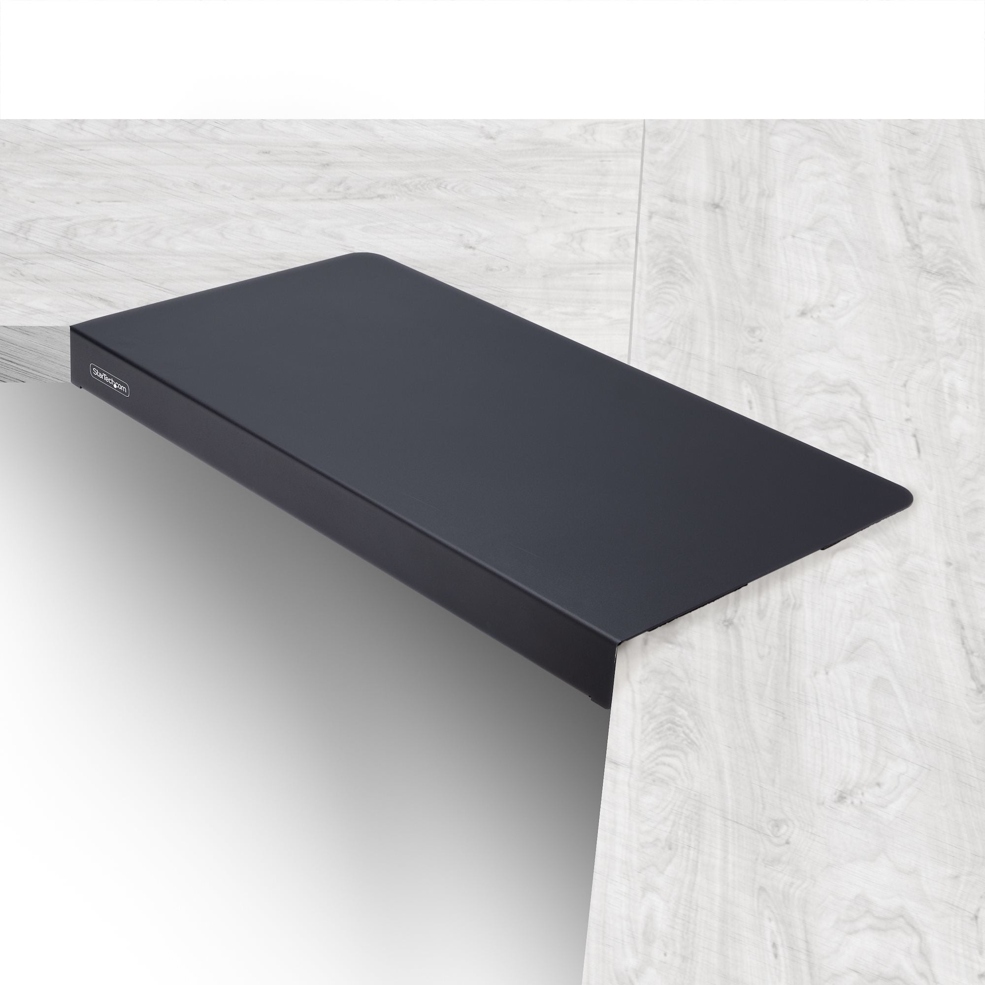 Startech.Com Superficie Manga De Acero Para La Esquina De Una Mesa O Escritorio De Esquina - 12,7-38,1mm De Grosor - Bandeja Extensora De Esquina De Escritorio O Mesa En L Para Teclado